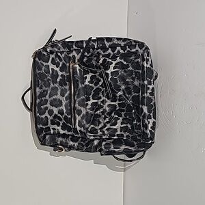 Leopard print backpack